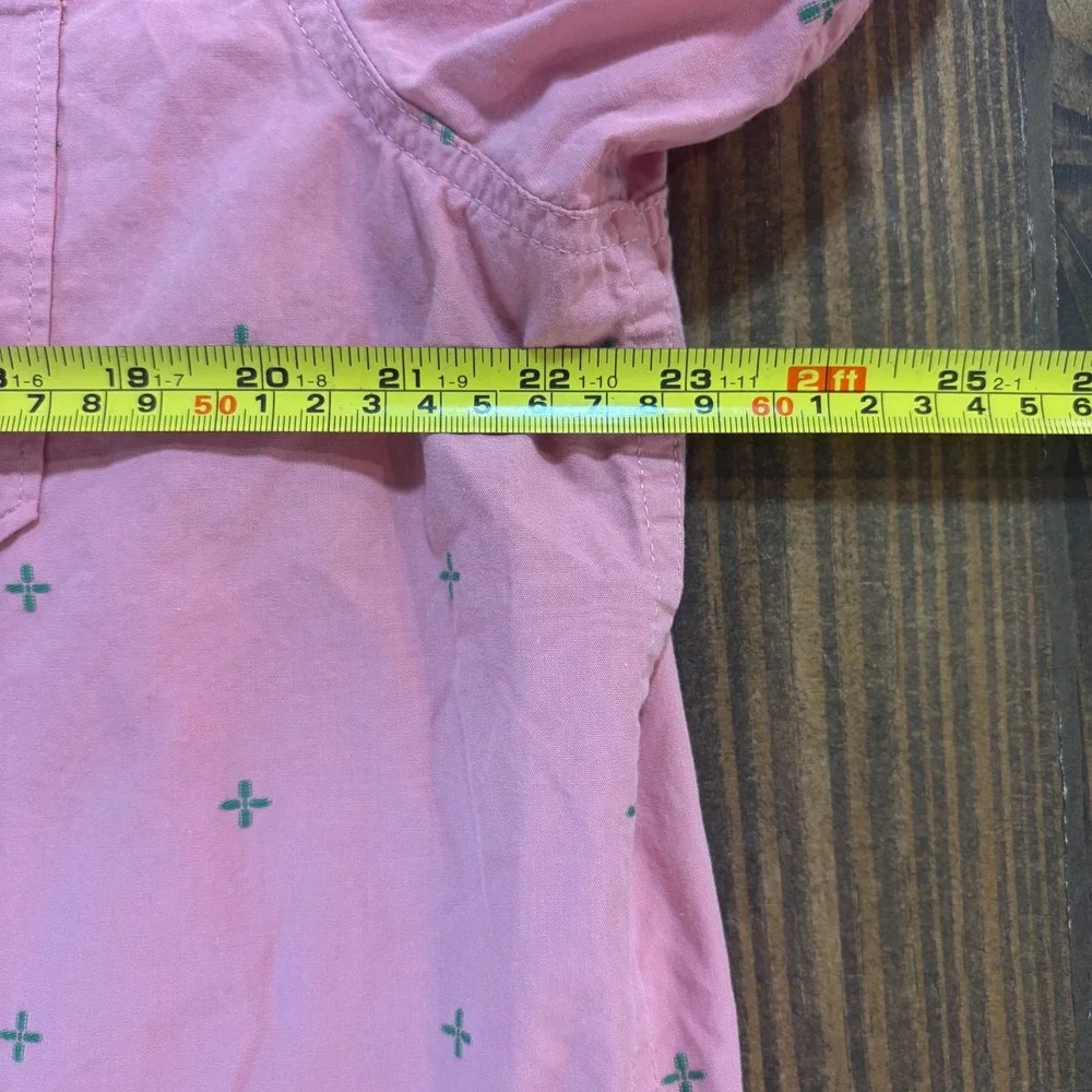 THE NORTH FACE Button Up Shirt Mens‎ XL Pink Cross Print Short Sleeve Pocket